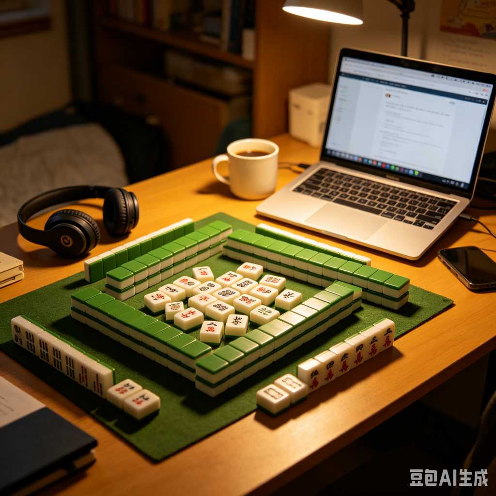modern text mahjong tiles